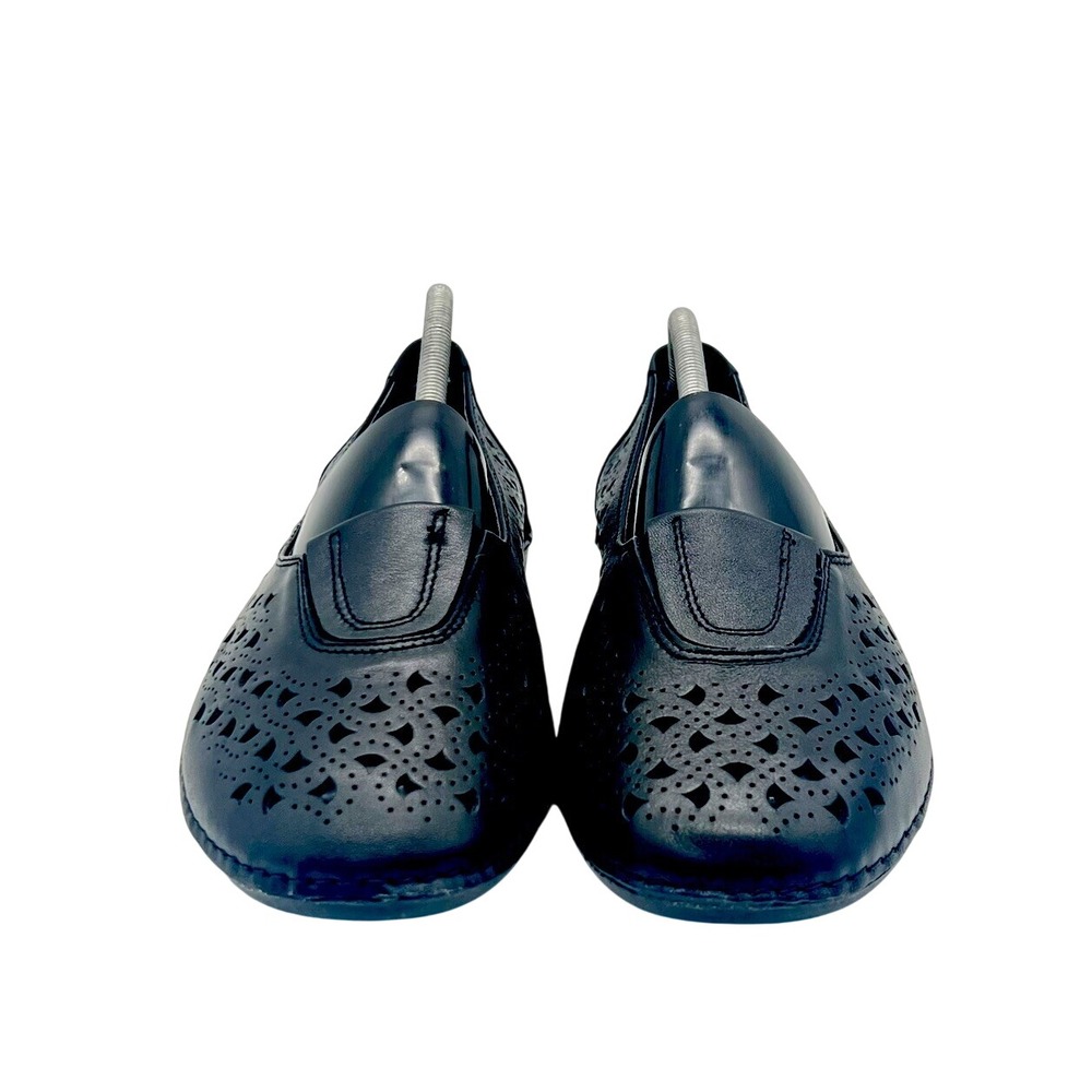 Propet WCX064L Black Leather Perforated Loafers Womens Size 12 Wide D Slip On - Picture 2 of 7